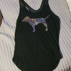 Like new! PINK sparkle tank top